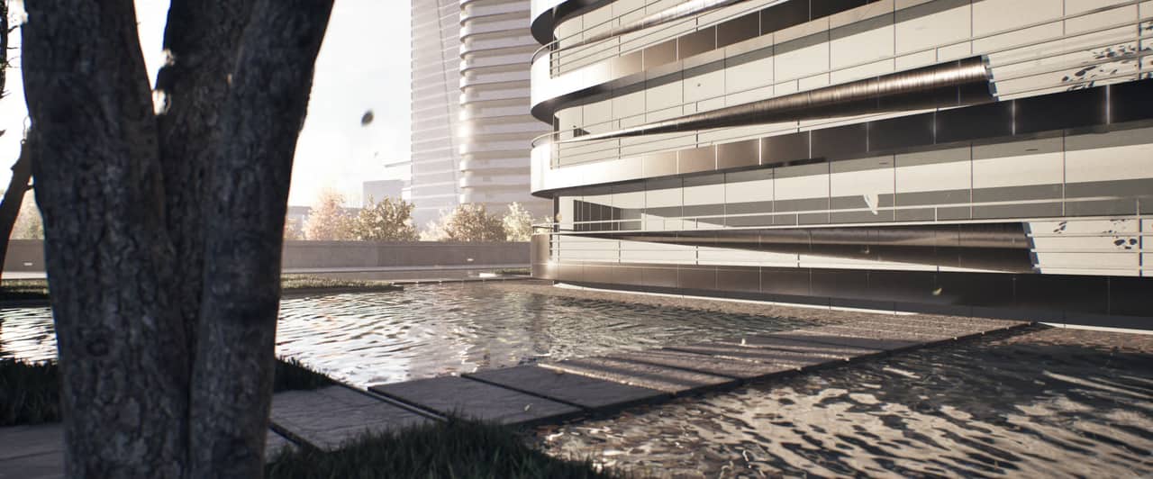 Photorealistic architectural exterior render — elevation 06