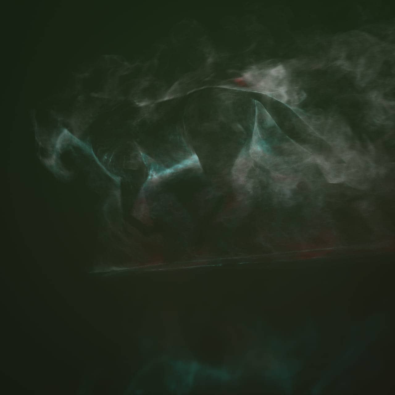 Volumetric simulation — smoke resolving into form — frame 01