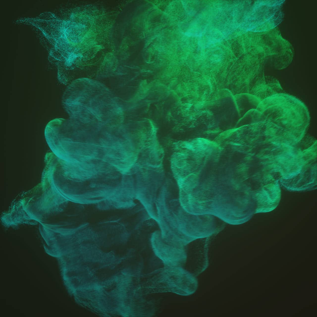 Volumetric simulation — smoke resolving into form — frame 04
