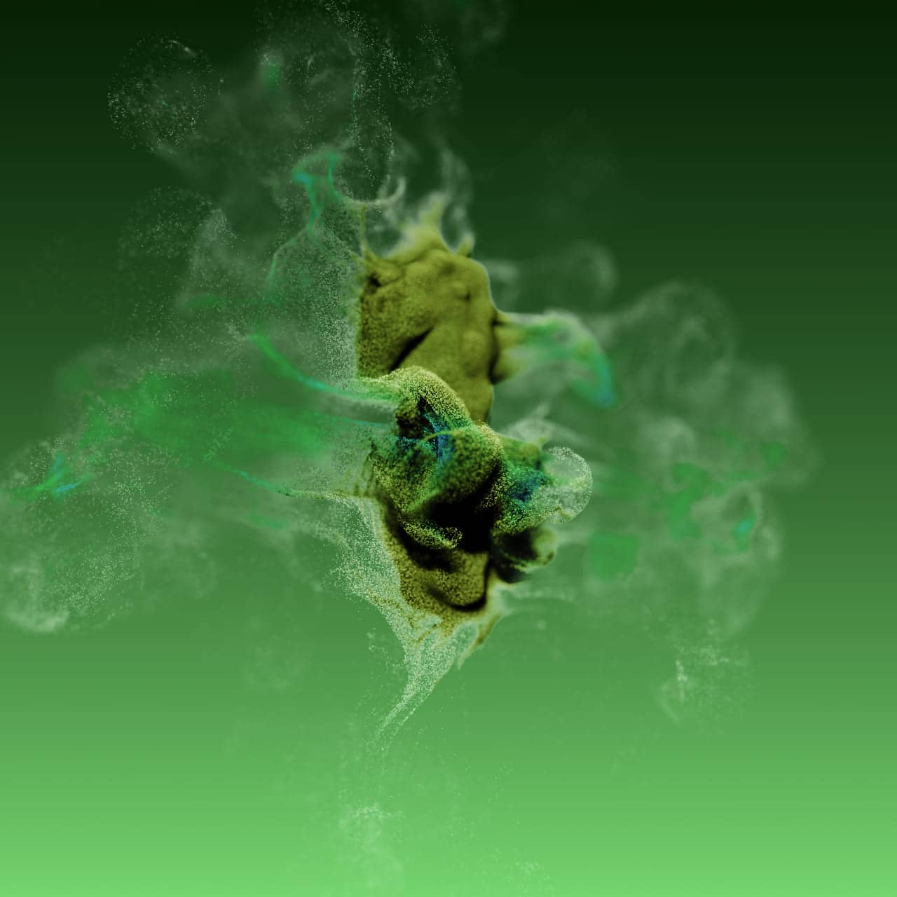Particle fill simulation — bottle — frame 03